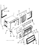 Cabinet and front parts