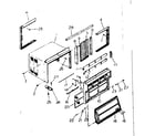 Kenmore 25370111 cabinet and front parts diagram