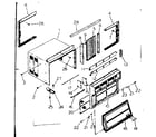 Kenmore 25370112 cabinet and front parts diagram