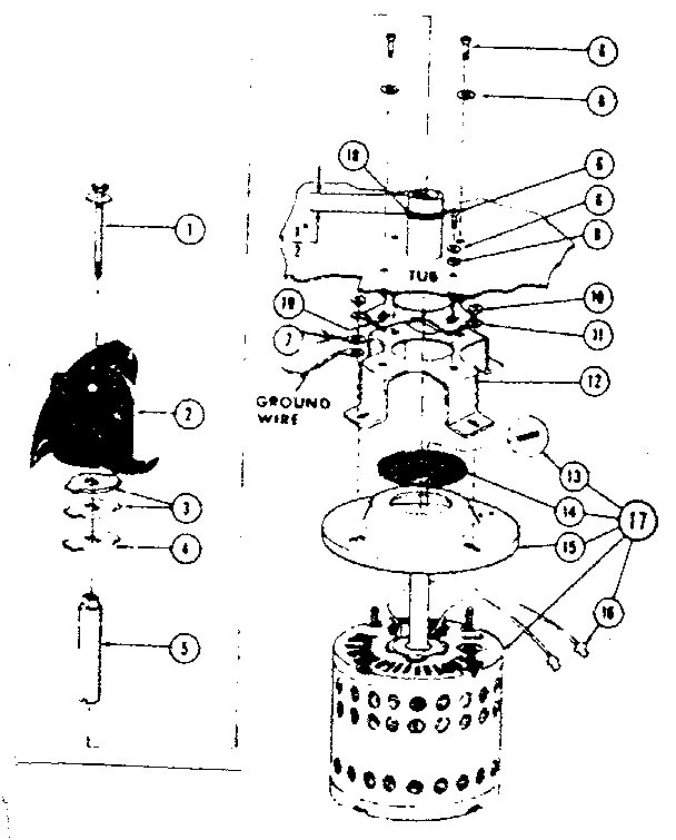 MOTOR AND IMPELLER ASSEMBLY