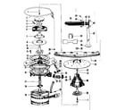 Kenmore 587718300 motor-heater & spray arm details diagram