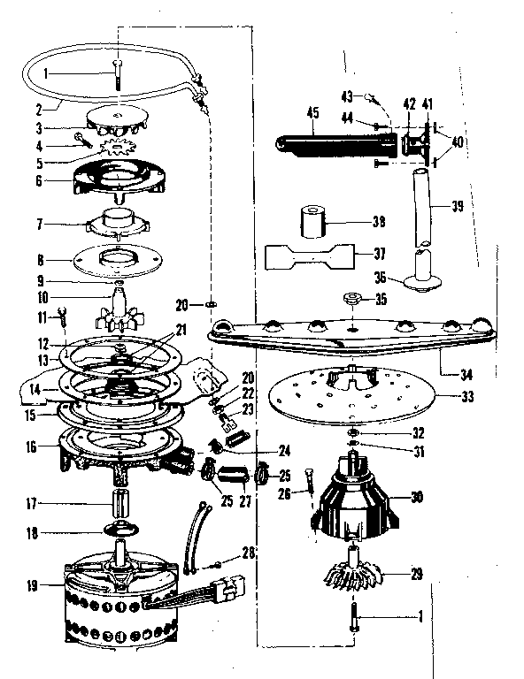 Motor-heater & spray arm details