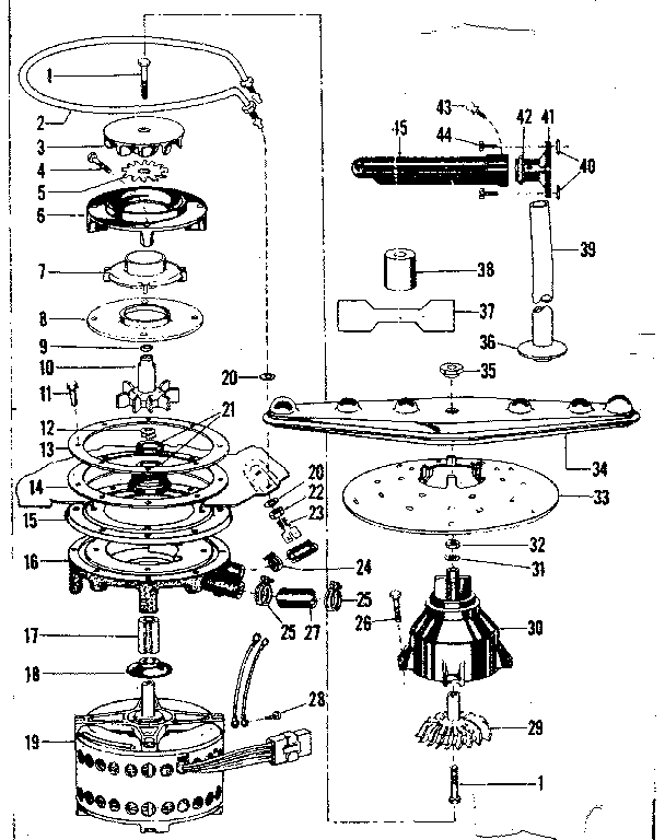 MOTOR, HEATER & SPRAY ARM DETAILS