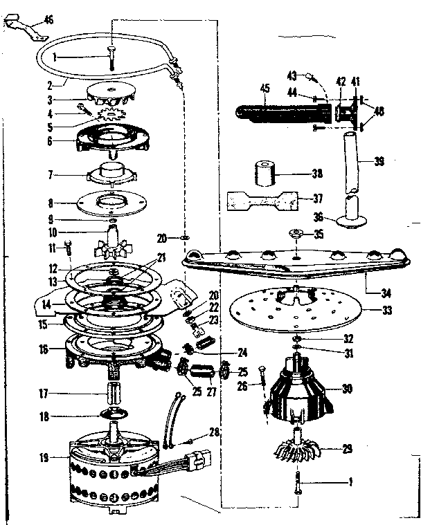 MOTOR HEATER & SPRAY ARM DETAILS