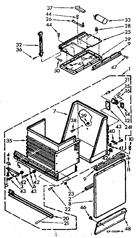 Container and door assembly