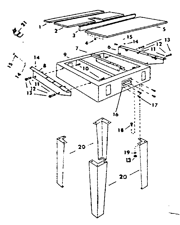 TABLE AND FRAME
