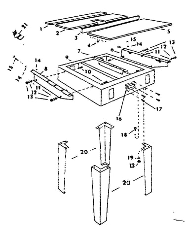 Table and frame