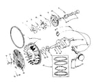 Onan BF-MS2833E crankshaft, flywheel, camshaft and piston group diagram