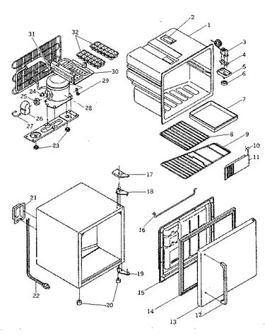 Refrigerator cabinet parts