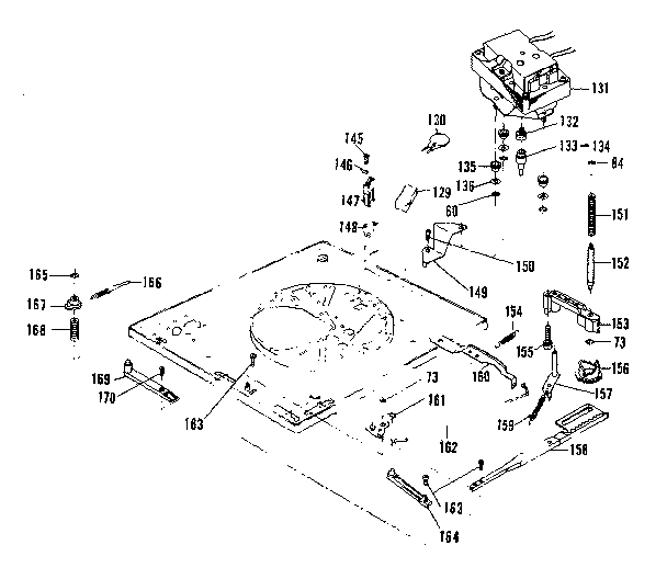 Four pole motor assembly