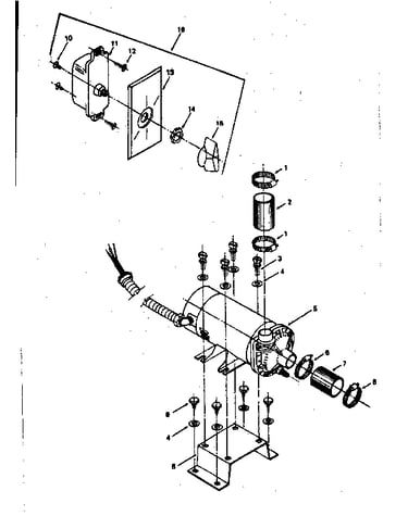 Motor and pump