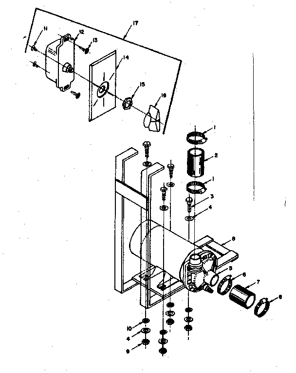 Pump bracket and timer