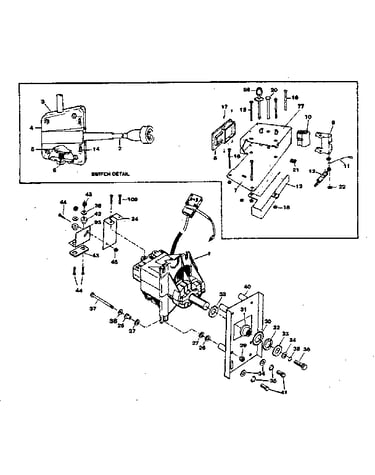 Motor and switch assembly