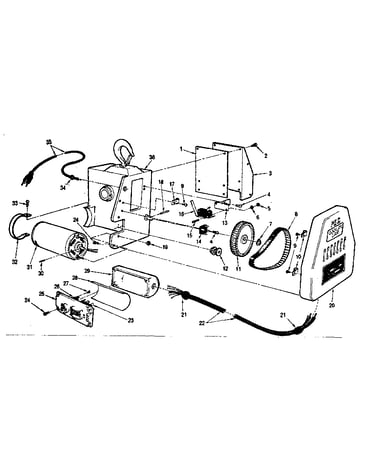 Electrical drive, control and cover removal