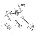 Murray 0-8320 pedals, crank, and chain diagram