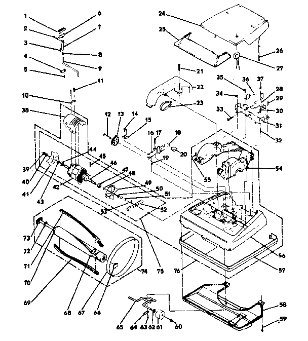 Nozzle and motor assembly