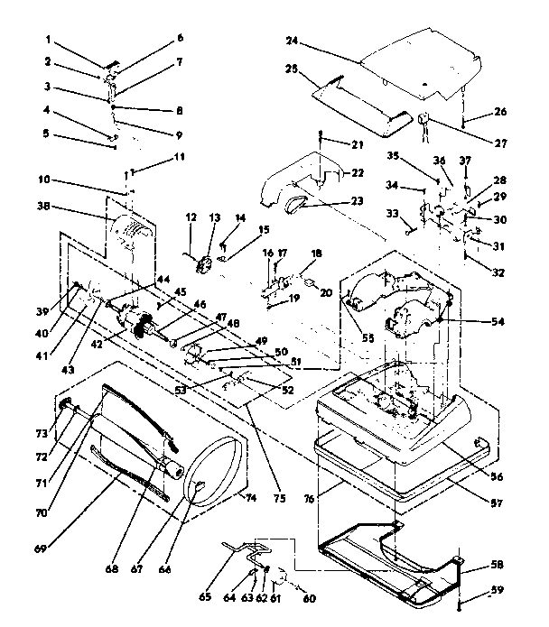 Nozzle and motor assembly