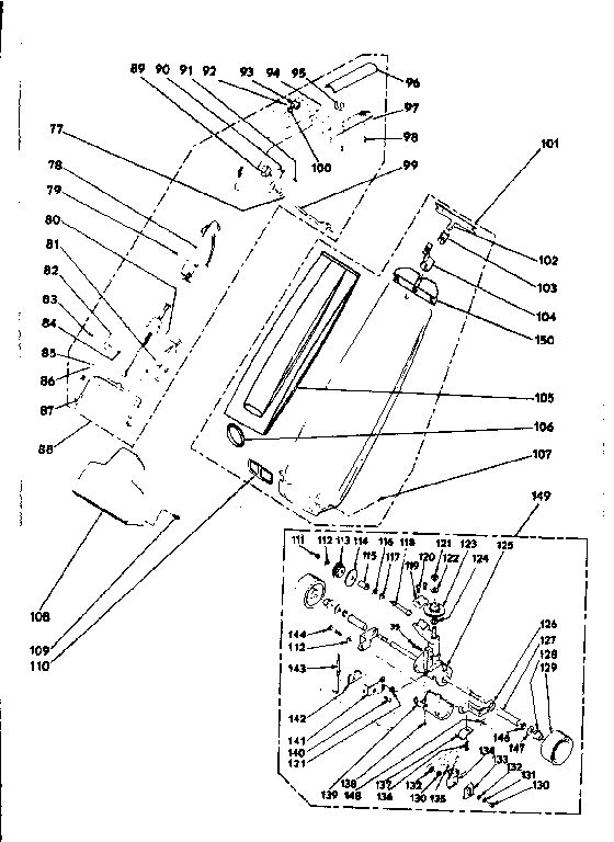 Handle and bag housing
