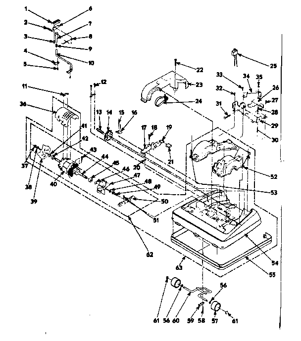 Nozzle and motor assembly