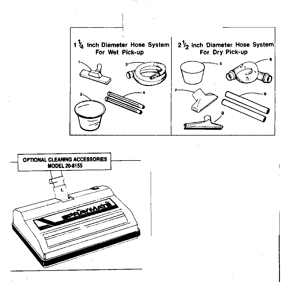 OPTIONAL CLEANING ACCESSORIES MODEL 208953