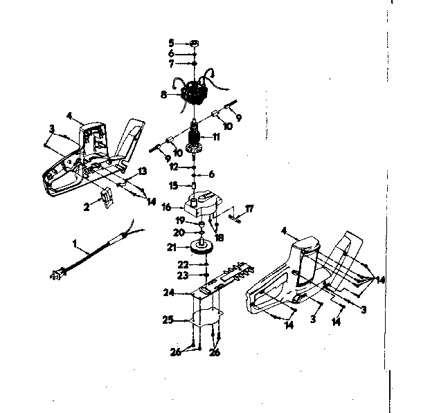 Motor and housing assembly
