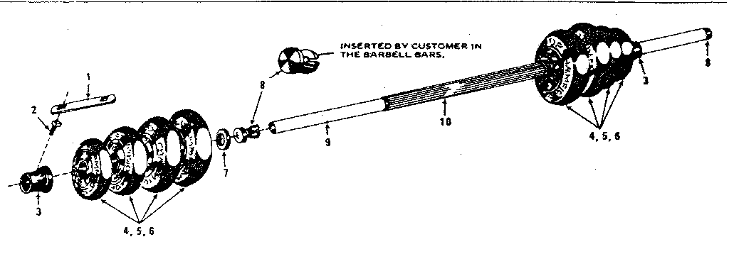 Barbell set assembly