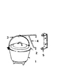 Boston bean pot with crane hook-no. 42-8 4025