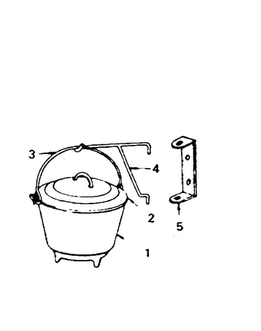 Boston bean pot with crane hook-no. 42-8 4025