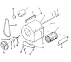 Kenmore 610742020 blower assembly diagram