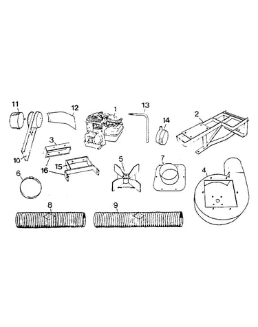 Blower / engine and impeller
