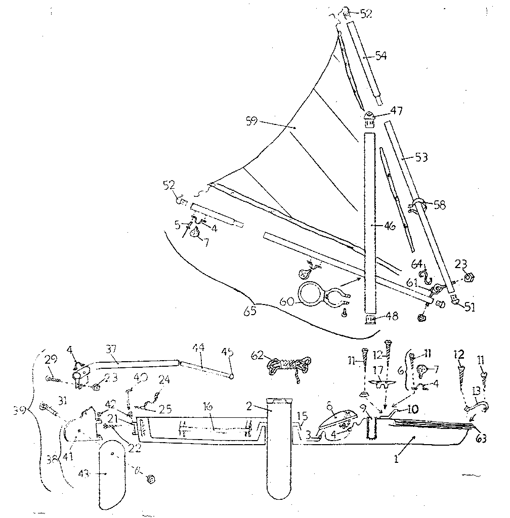 13' x 10" jetwind sailboat