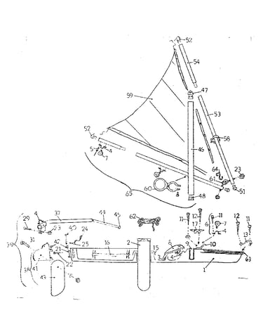 13' x 10" jetwind sailboat