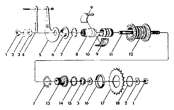 Bendix coaster brake 2497-bd