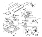 Kenmore 1106815750 top and console assembly diagram