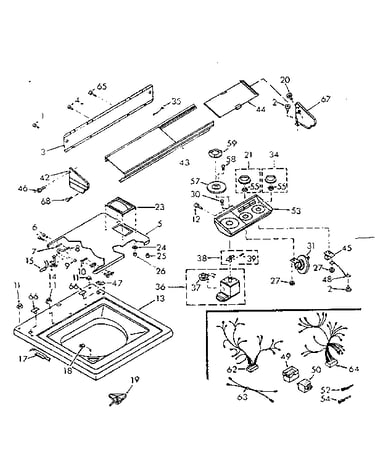 Top and console assembly