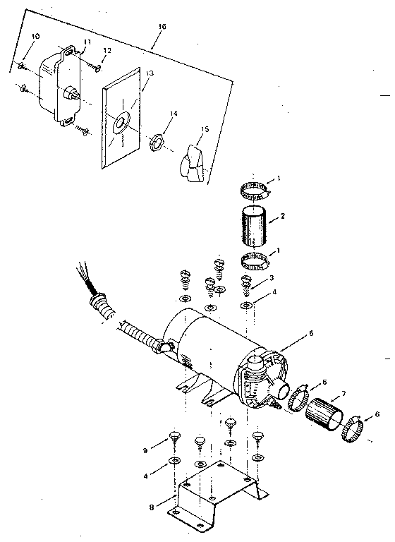Motor and pump