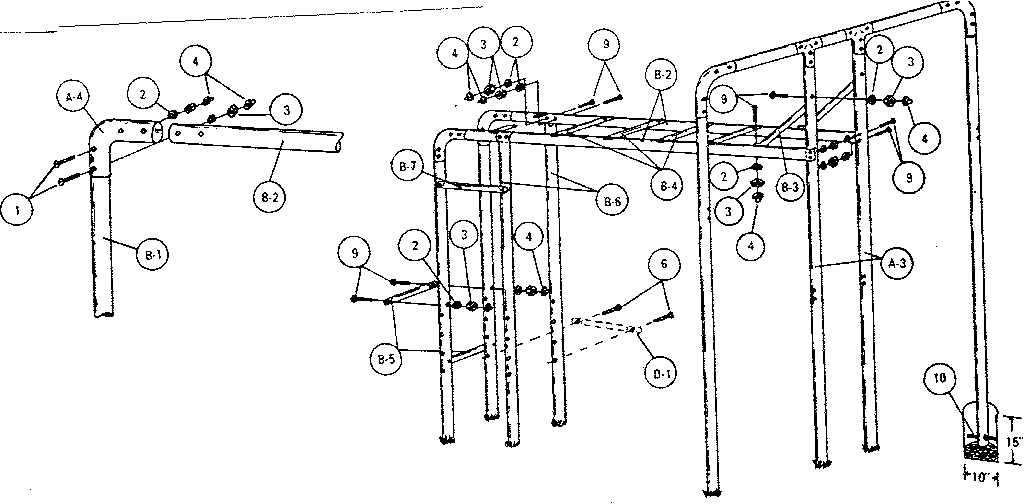 Rear leg assembly