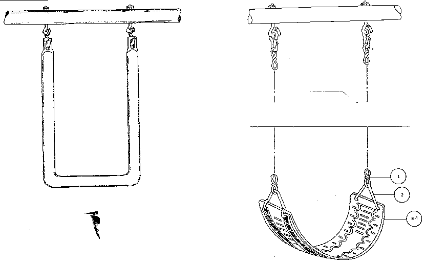 Trapeze & swing assembly