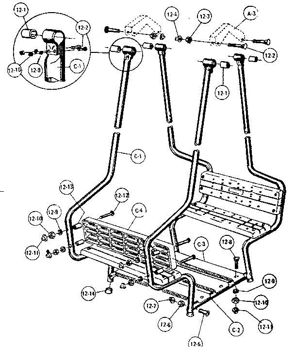 Lawn swing assembly