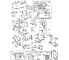 Briggs & Stratton 132400-132499 fuel tank assembly and carburetor overhaul kit diagram