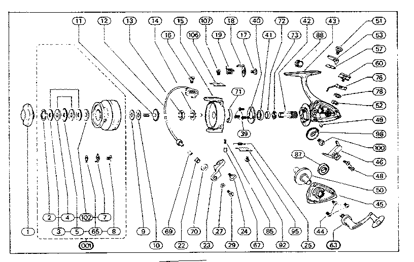 Sp938 reel assembly