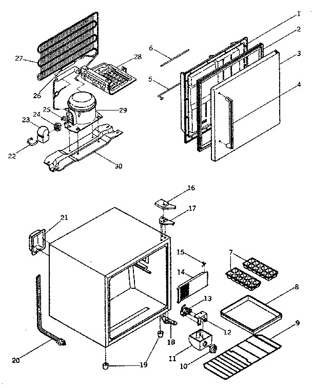 Refrigerator cabinet parts