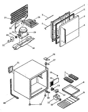 Refrigerator cabinet parts