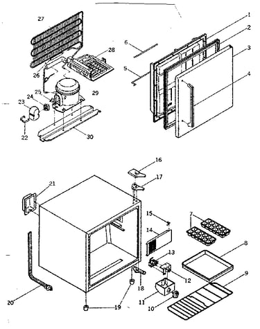 Refrigerator cabinet parts
