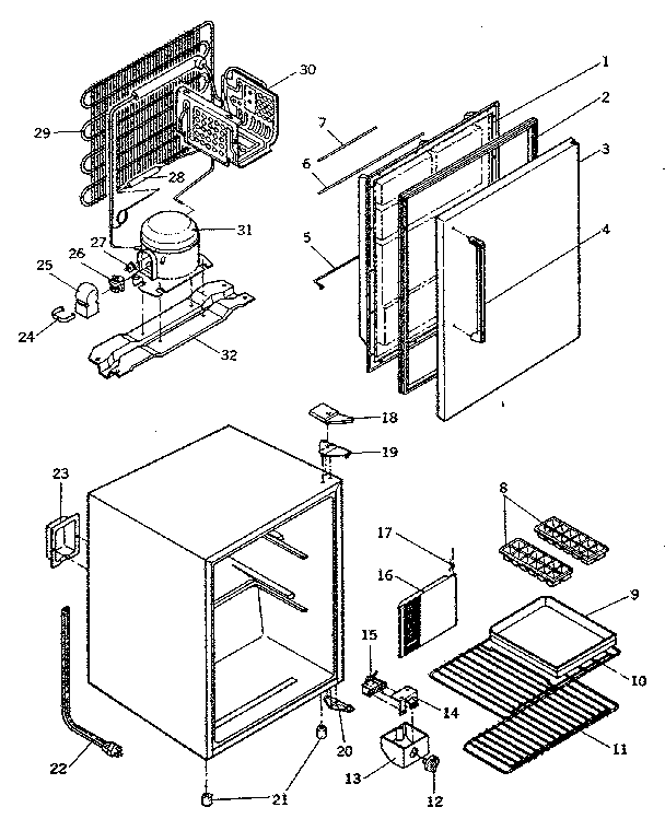 REFRIGERATOR CABINET PARTS