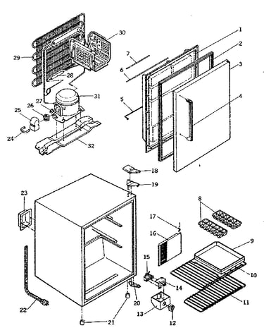 Refrigerator cabinet parts