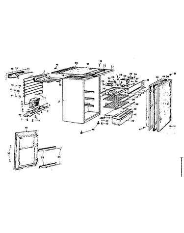 Cabinet and unit parts
