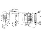 Kenmore 6447393 cabinet and unit parts diagram