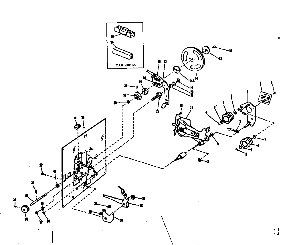SHUTTER, SHUTTLE AND DRIVE MECHANISM