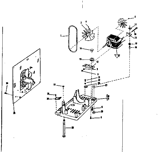 PROJECTOR BASE AND MOTOR